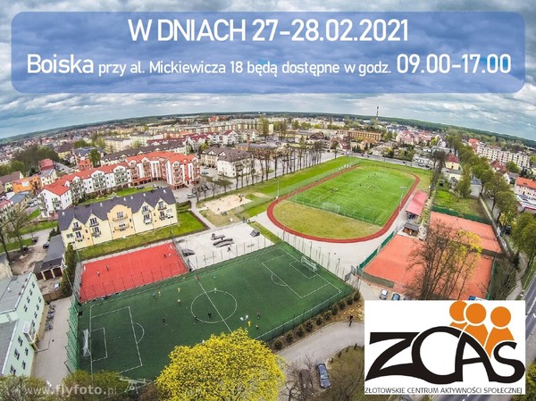 Dostępność boisk 27-28.02